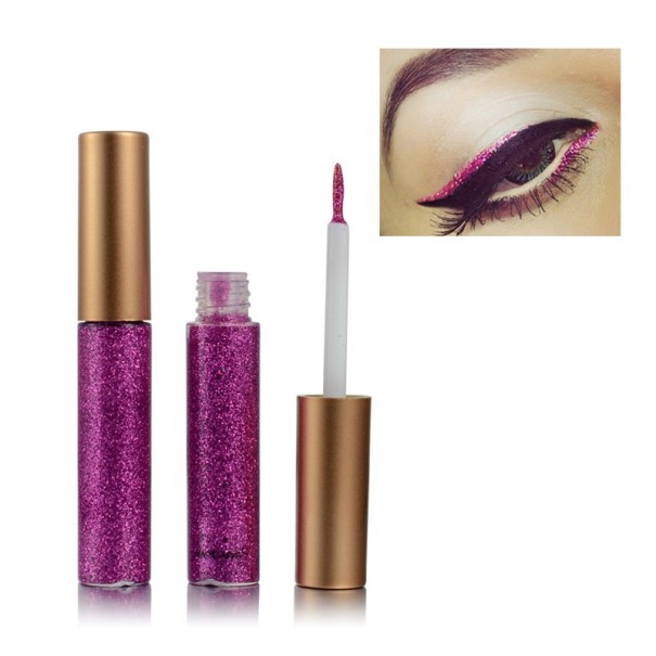 Eyeliner strălucitor colorat roz aprins