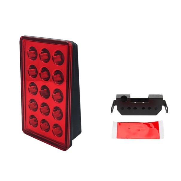 F1 estilo LED luz de freno piloto 12V 15LED luz trasera con parpadeo automático luz de señalización de advertencia para coche SUV motocicleta rojo