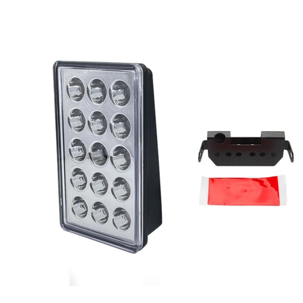 F1 stil LED bremselys 12V 15LED baglygter med automatisk blinkefunktion advarselslys til bil SUV motorcykel hvid