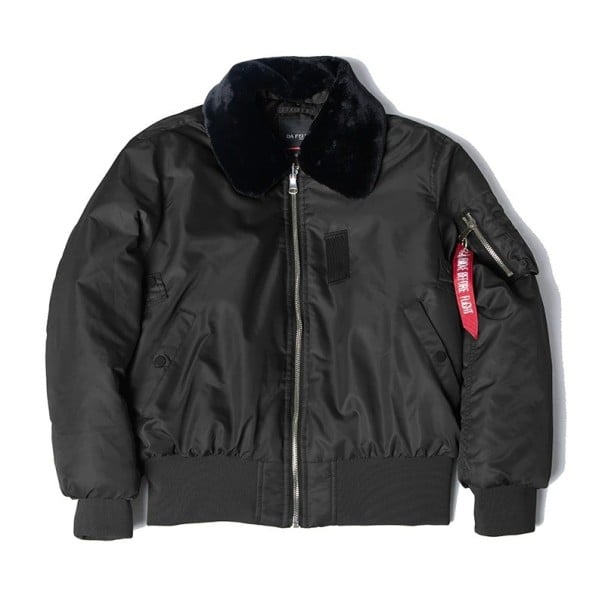 F1238 férfi téli bomber dzseki fekete XL