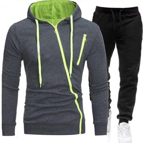 F16 Herren-Trainingsanzug-Set dunkelgrau S