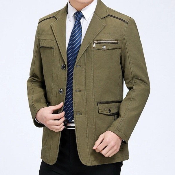 F377 Herren-Button-Down-Jacke S 2
