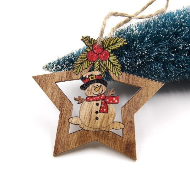 Fa karácsonyi díszek 4 db 8