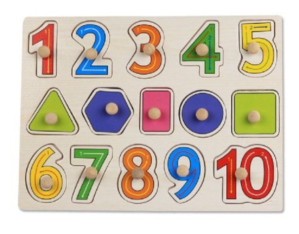 Fa puzzle behelyezése - számok 1