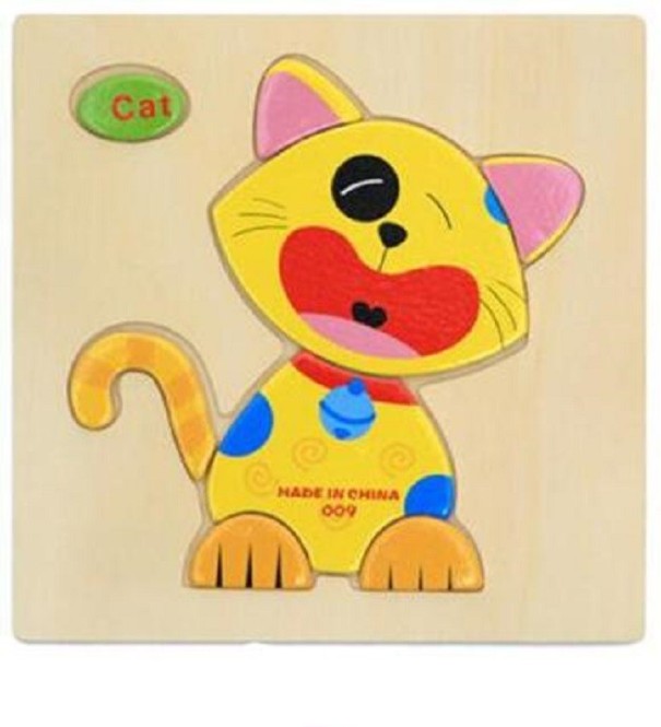 Fa puzzle egy állattal 3