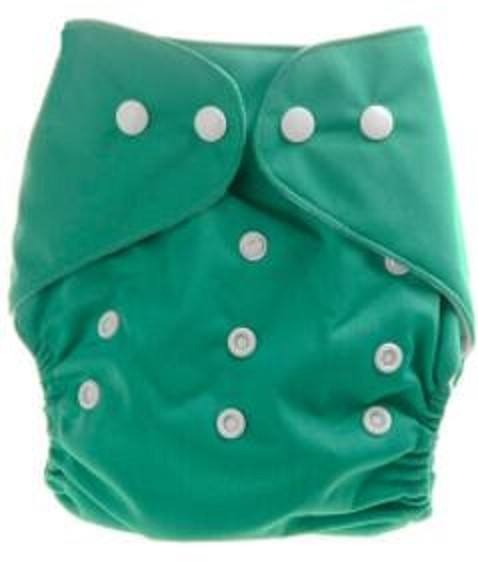 Fabric for Baby Nappies emerald green