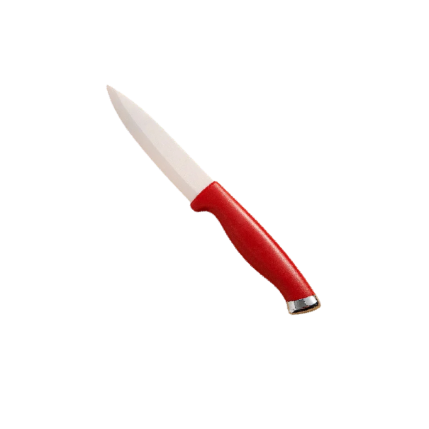 Faca de cozinha de cerâmica com lâmina branca 10,2 cm Faca de cerâmica Verde Vermelha utensílios de cozinha vermelho