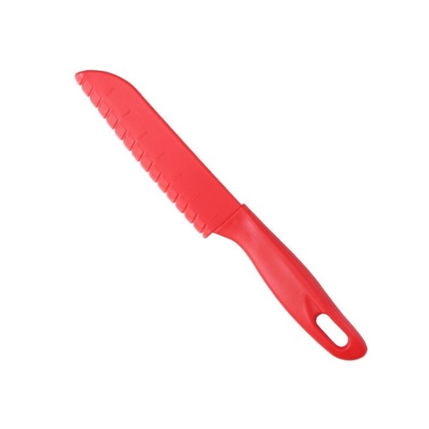 Faca de plástico para fruta vermelho