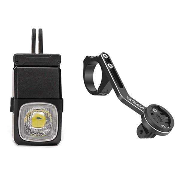Fahrradlicht, 1600 lm, hohe Helligkeit, IPX6, USB-C-Aufladung, 5000 mAh, 18 W, wasserdichter Frontscheinwerfer mit Lenkerhalterung schwarz
