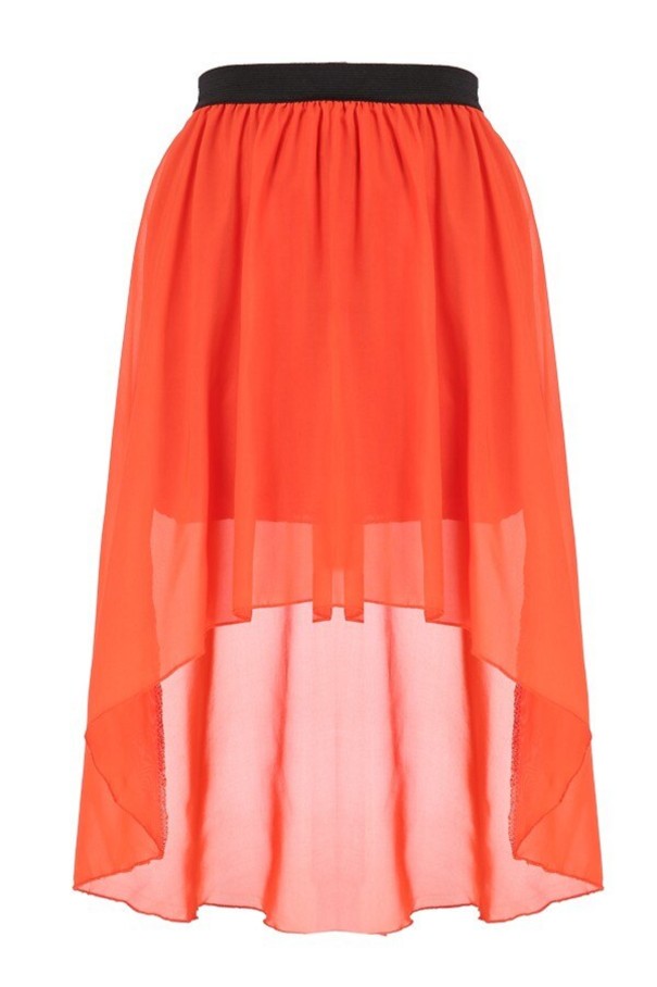 Falda asimétrica de mujer A1905 naranja