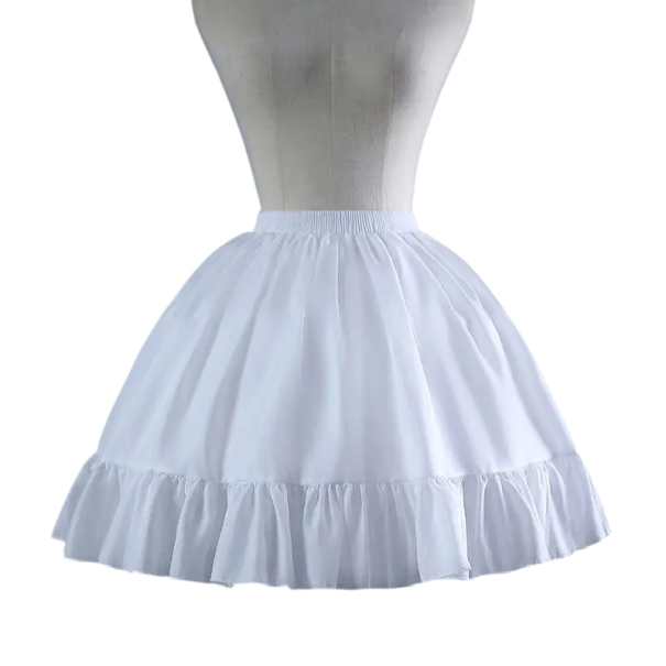 Falda corta blanca de tul para mujer 1