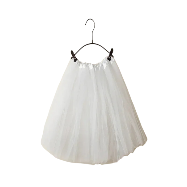 Falda corta de tul de verano para mujer adulta, falda de tutú de ballet en capas con cintura elástica, falda ligera para baile, cosplay y carnaval. blanco