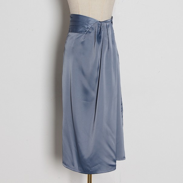 Falda cruzada de mujer azul S