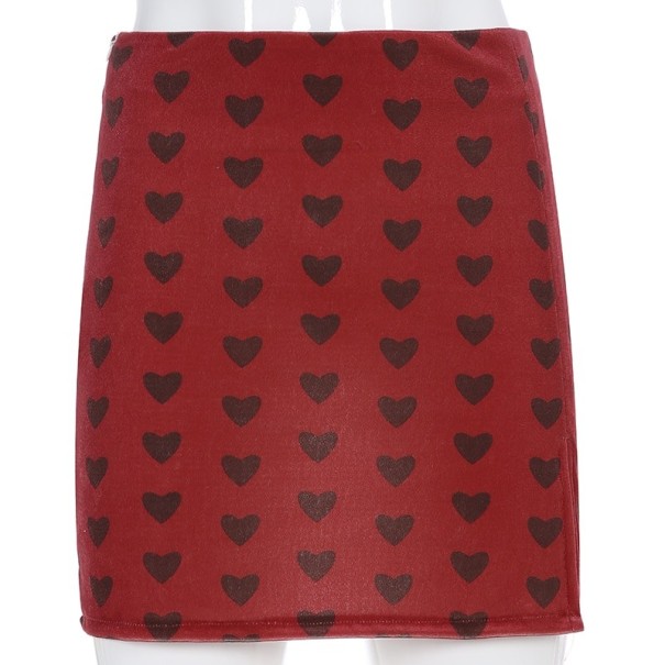 Falda de mujer con corazones M