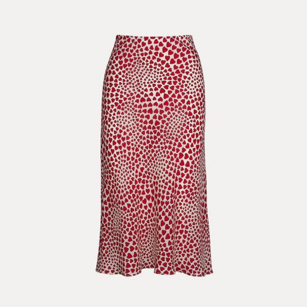 Falda de mujer con estampado de corazones XS
