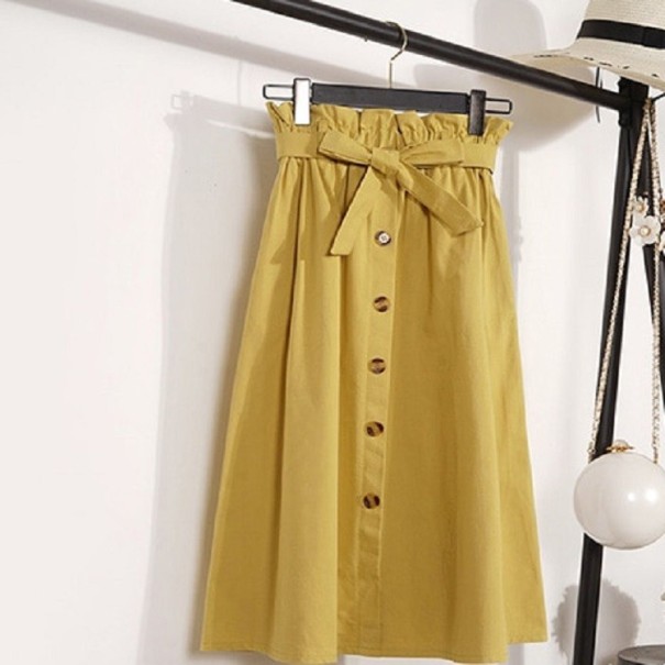 Falda de mujer con lazo amarillo