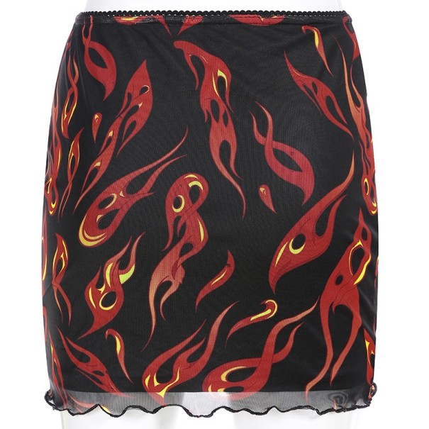 Falda de mujer con llamas XS