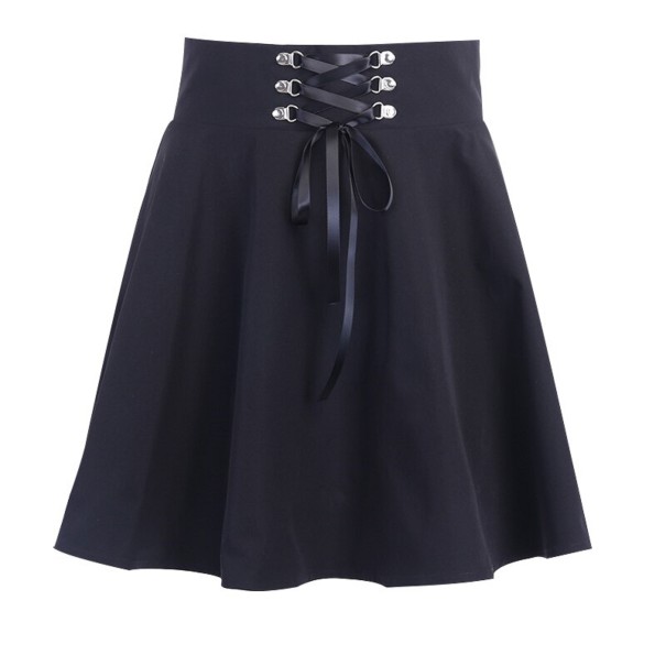 Falda de mujer de cintura alta con cordones S