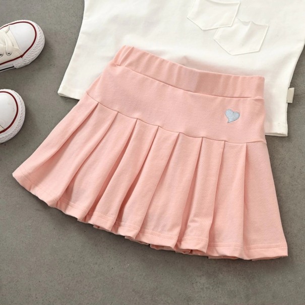 Falda de niña L1016 rosa 3