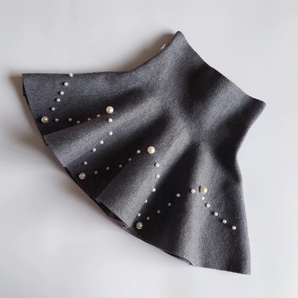 Falda de niña L1034 gris 4