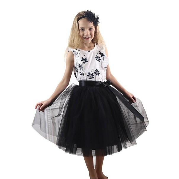 Falda de niña L1049 negro