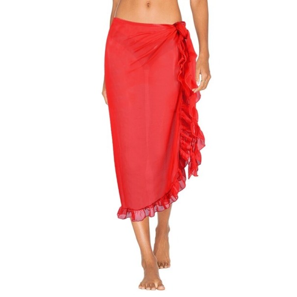 Falda de playa para mujer P439 rojo