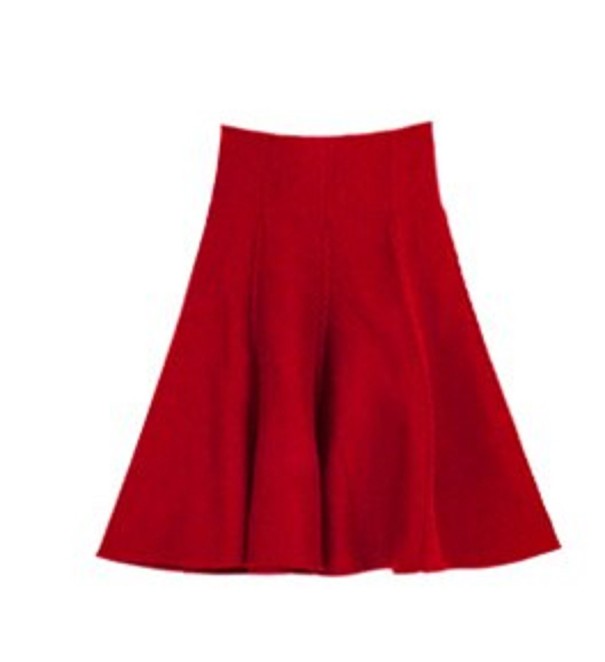 Falda de punto de mujer rojo