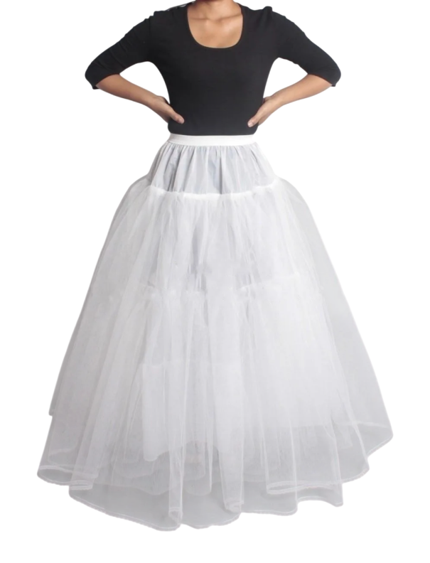 Falda de tul blanca de varias capas para mujer con volumen completo, falda A-line para vestidos de novia y de gala, falda inferior esponjosa 1