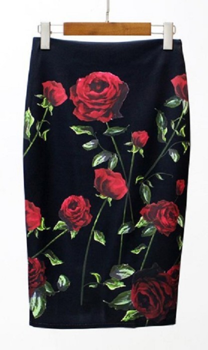 Falda elegante de mujer con flores J501 M 7
