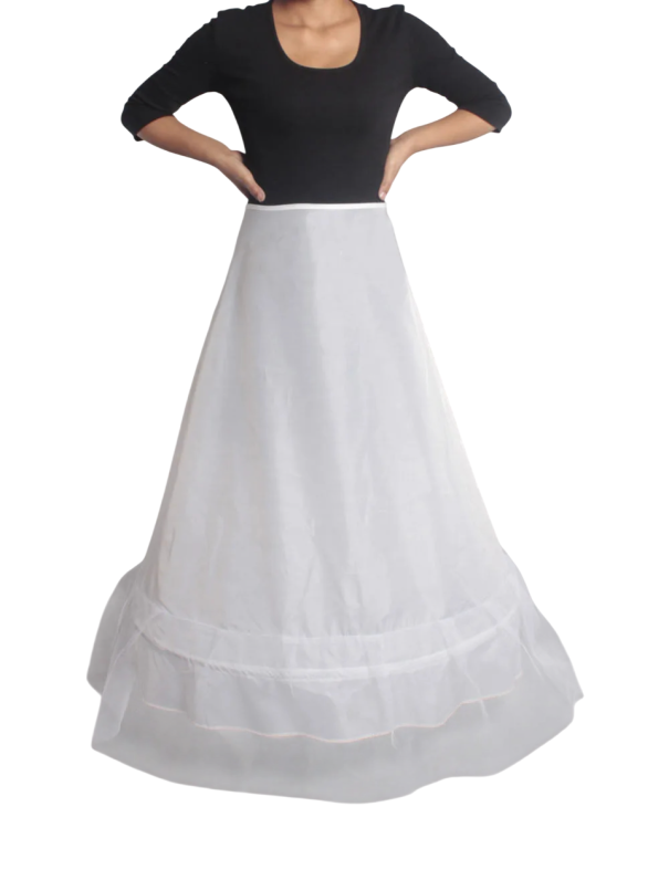 Falda interior femenina de volumen suave con dobladillo con volantes Falda lisa para vestidos de boda y de gala Falda moldeadora ligera en forma de A 1