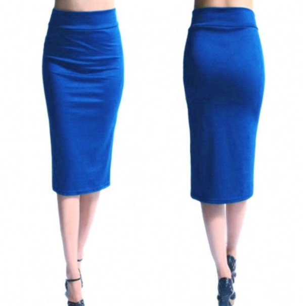 Falda lápiz de mujer azul XS