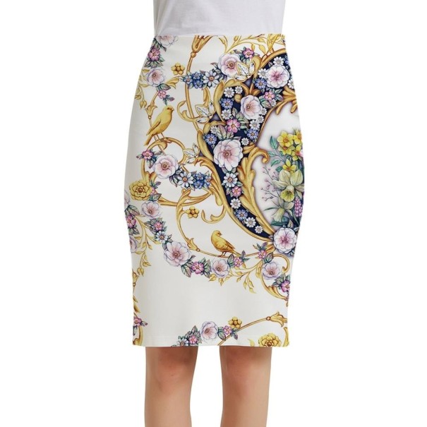 Falda lápiz estampada para mujer A1931 S 10
