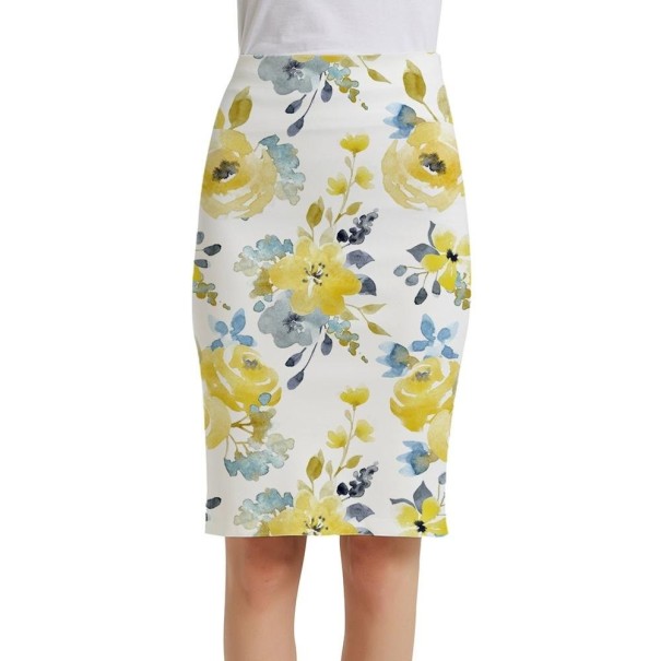 Falda lápiz estampada para mujer A1931 S 2