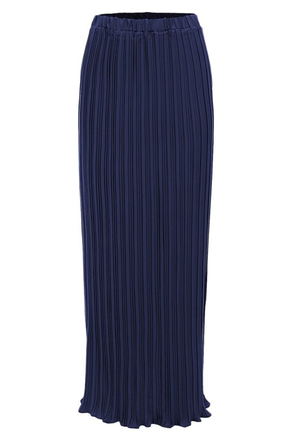 Falda larga de mujer azul oscuro S
