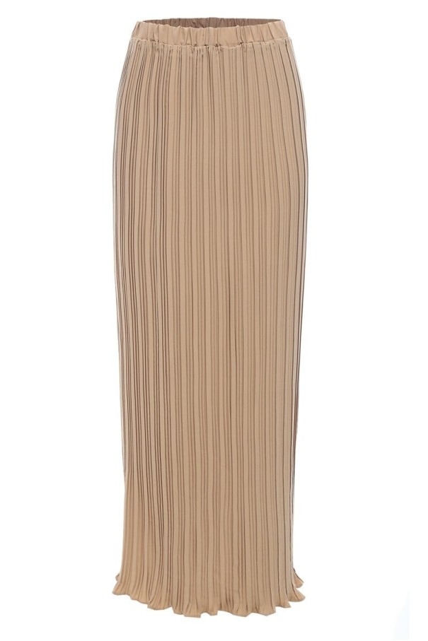 Falda larga de mujer beige L
