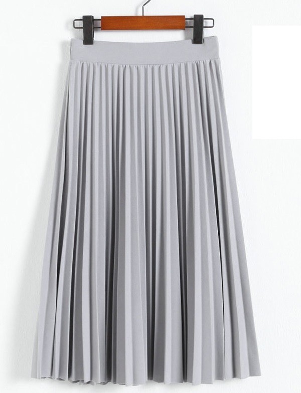 Falda larga de mujer con un diseño interesante J2994 gris claro