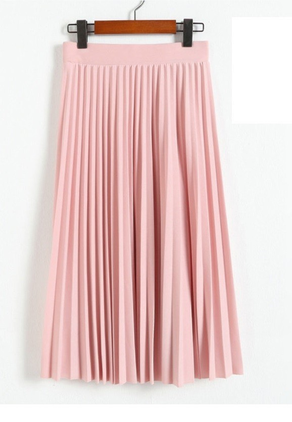 Falda larga de mujer con un diseño interesante J2994 rosa claro Falda larga de mujer con un diseño interesante J2994 rosa claro