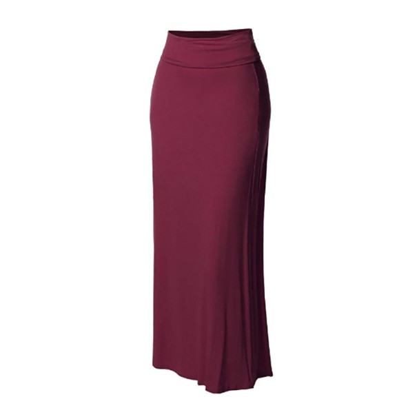 Falda larga de mujer G35 burdeos M