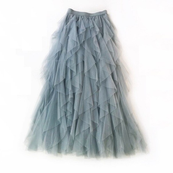 Falda larga de tul para mujer G53 gris