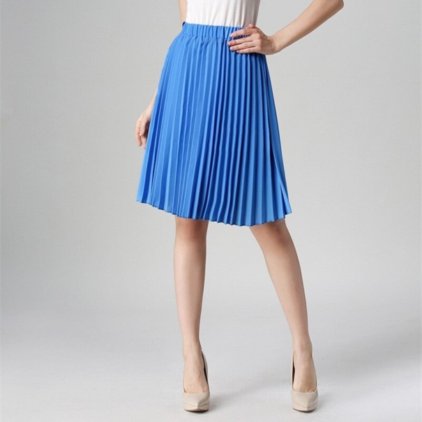 Falda plisada mujer G140 azul