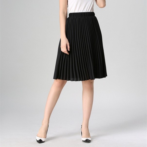 Falda plisada mujer G140 negro