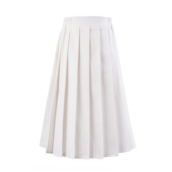 Falda plisada mujer G15 blanco XL