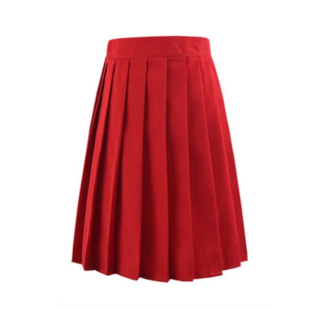 Falda plisada mujer G15 rojo M