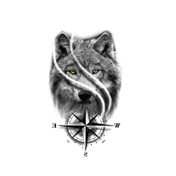 Falešné tetování vlk 10