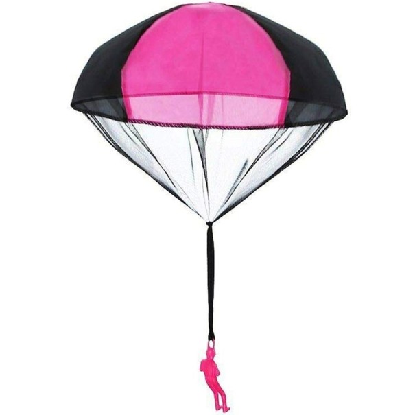 Fallskärmshoppare med fallskärm rosa