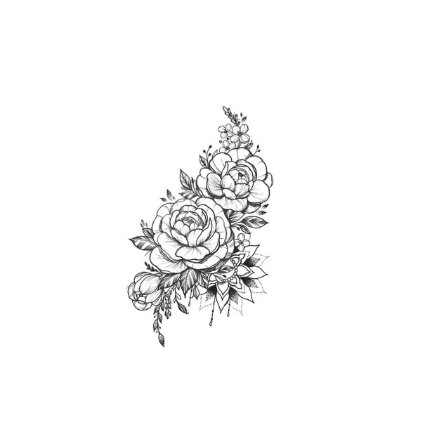 Falošné tetovanie kvetina 16