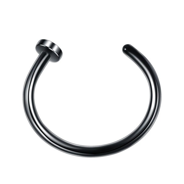 Falošný piercing do pery čierna