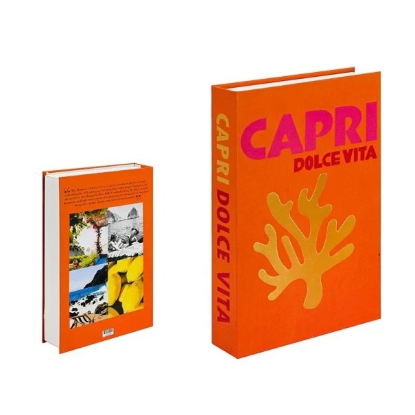 Falsa livro com espaço de armazenamento CAPRI DOLCE VITA, decoração abrível 1