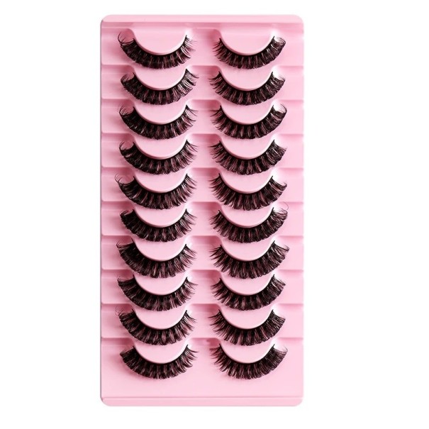 Falsche Wimpern, 10 Paar, dramatische Streifen, falsche Wimpern, Streifen, Nerzwimpern 3