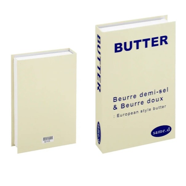 Falsches Buch dekorativer Kasten BUTTER Öffnbares Aufbewahrungsbuch Geheimversteck für die Bibliothek Moderne minimalistische Dekoration 1